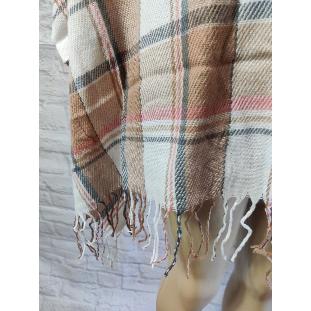 Scarf Shawl Multicolor Plaid - Picture 6 of 10
